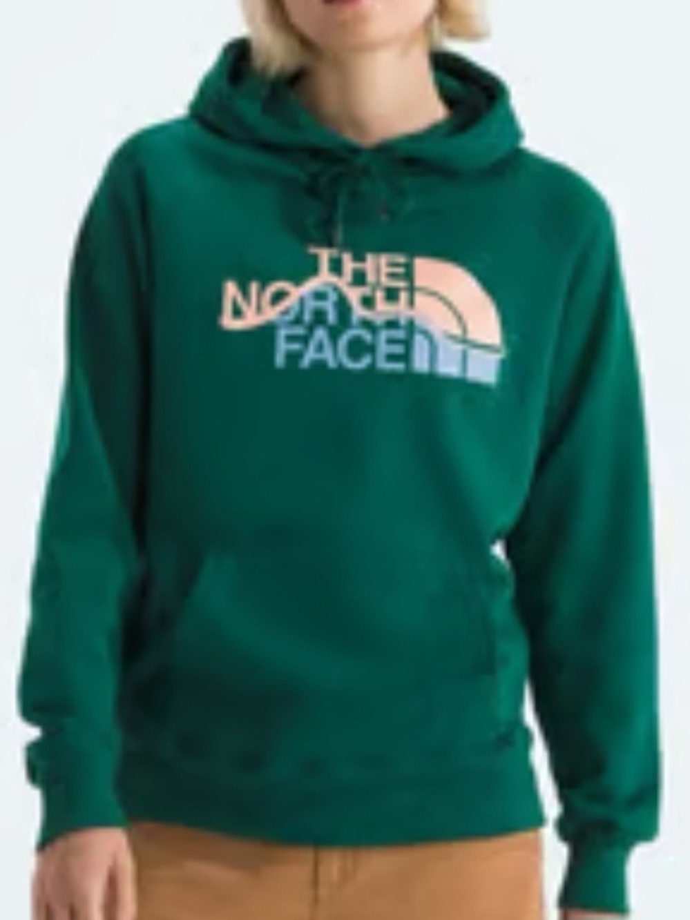The North Face Men's Green Logo Hoodie 1462 PIT TO PIT 20 SMALL